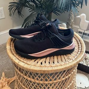 puma black and rose gold sneakers